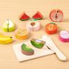 Children's Kitchen Cooking Set Wooden Simulation Cutting Fruits Vegetables Food Toy Pretend Play Educational Toys for Children