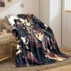 Dynamic duo in intense pose with bold details and golden accents. for all seasons blanket lunch break throw gift
