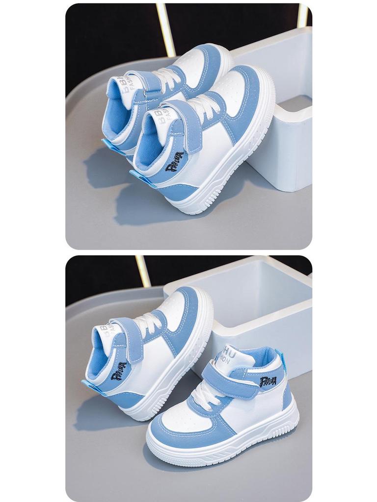 Breathable High-Top Pre-Walker Sneakers: Wear-Resistant Sports Shoes for Boys and Girls