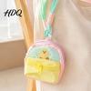 Fresh Style Daily Organizer Small Coin Purse Macaron Mini Backpack Pendant with Lanyard Lightweight Items