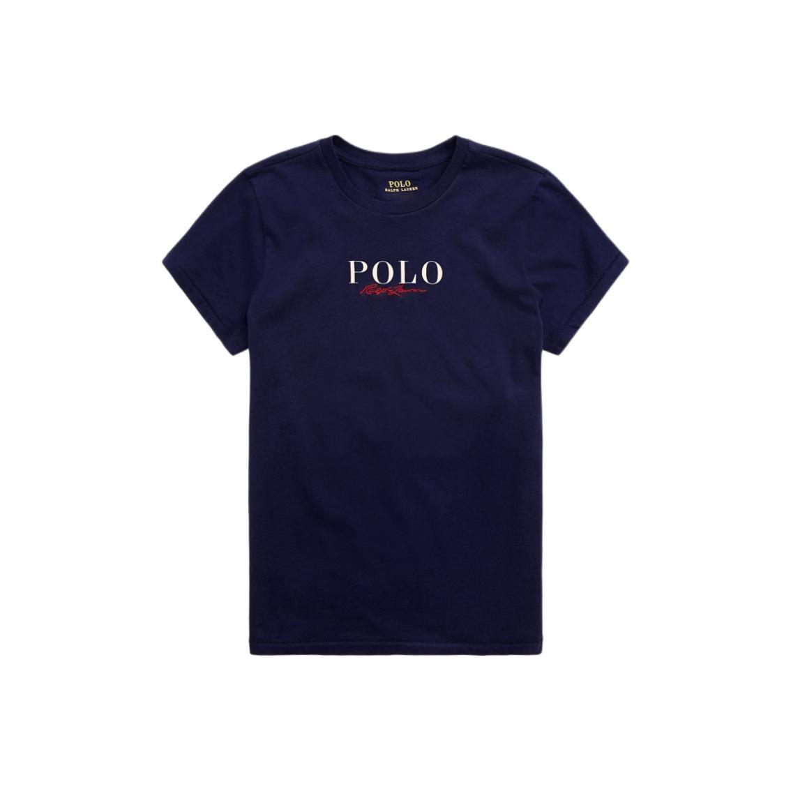 Ralph Lauren Logo Letter Print Crew Neck Short Sleeve Regular T Shirt Women WMPOKNINC020014-410 XS
