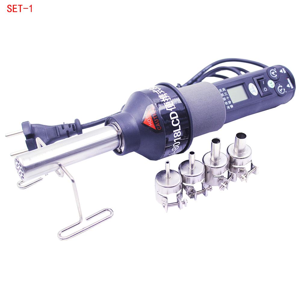 8018 Hot Air Gun Solder Soldering Rework Station 220V / 110V 450W Heat Air LCD Display Adjustable Temperature For IC SMD Repair