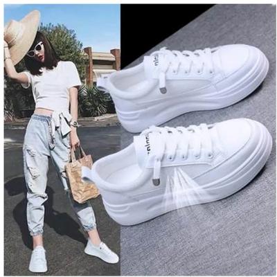 Mode Mesh Vardagsskor Flats Dam Snörning Damsneakers Plattform Rund Tå Zapatillas Casual Mujer för Sommar Vår