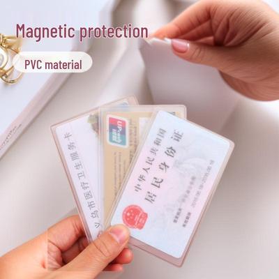 Mattierter, antimagnetischer Kartenhalter: Transparente Ausweis-, Bank- und Mitgliedschaftshülle