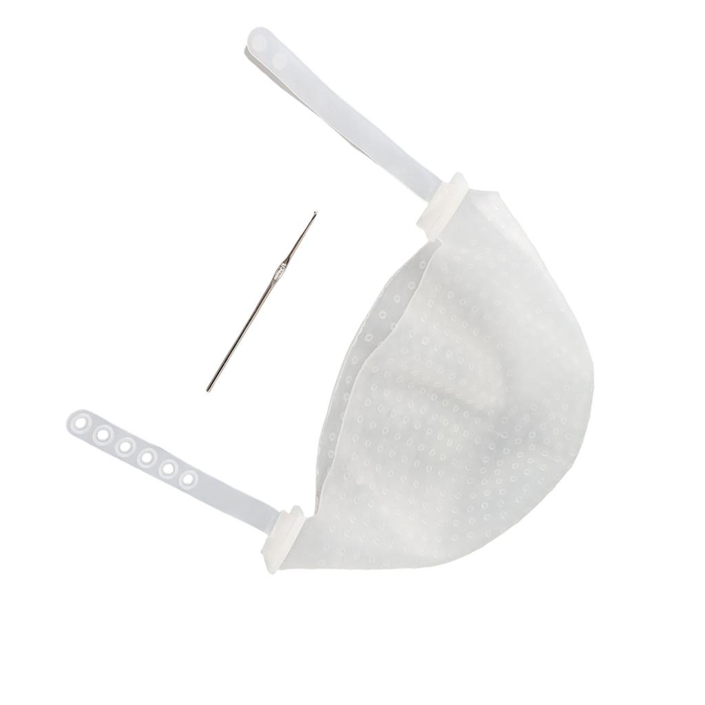 Hair Coloring Highlighting Hat Silicone Reusable DIY Hair Dyeing Hat Tool for Beauty Salon White