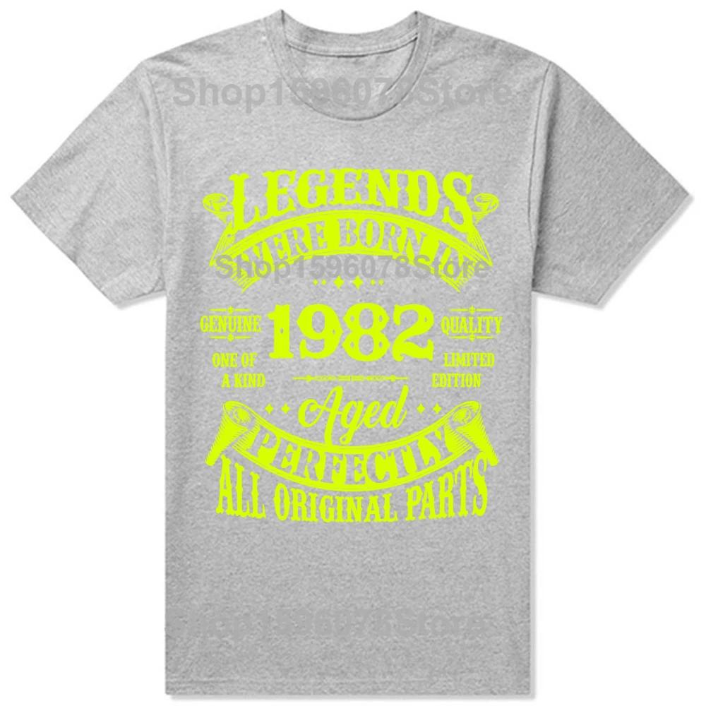 43th Birthday Vintage Legends Born In 1982 43 Years Old T Shirt Cotton Euro Size ONeck Daily Casual Oversized Unisex Tees