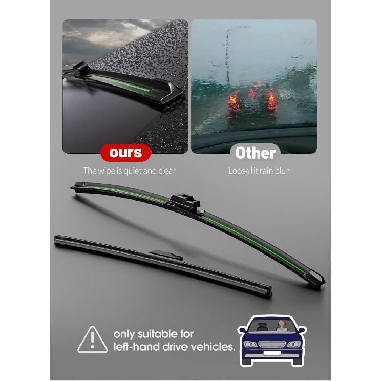 Für Renault Captur Kaptur 2013-2023 Frontscheibenwischerblätter 2x Windschutzscheibenfenster Zubehör 2014 2015 2016 2017 2019 2021