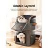 Double Layer Cat Backpack Detachable Pet Trolley Cart Breathable Large Space Cats Travel Backpack Cat Small Dog Outdoor Carrier