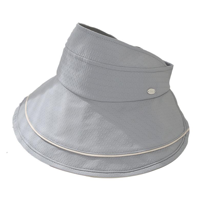 Simple small standard lady outdoor sun hat temperament fashionable and versatile topless foldable ponytail empty top hat