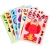 6Pcs Dragon DIY Cute Cartoon Puzzle Sticker Creative Animals Make A Face Assembly Stickers Children's Toys