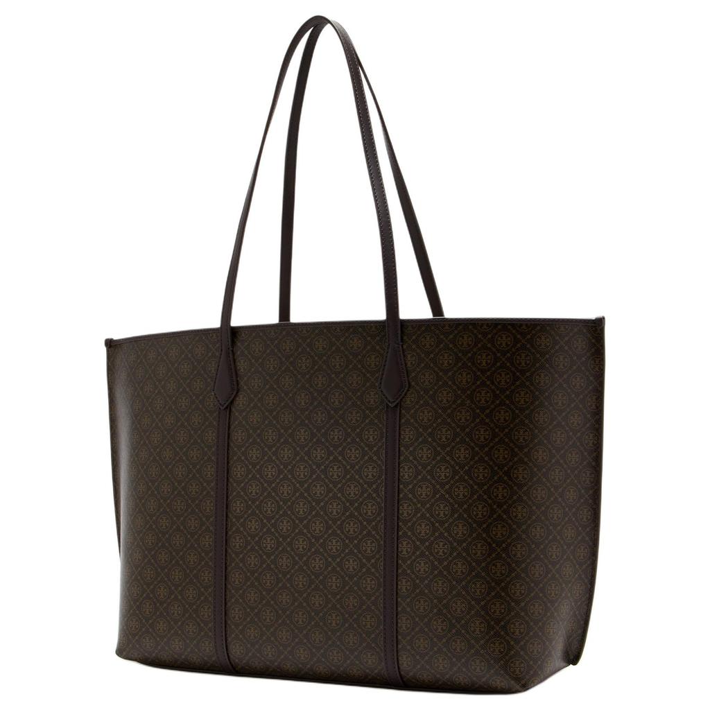 Tory Burch Perry Snap Fastening Detachable Zipper Small Bag Women Tote Bag Black Brown 174237-200