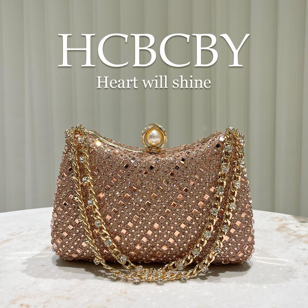 Evening Bags for Women Sparkling Clutch Purse with Chain Women's Wedding Party Prom Bride Elegant Glitter Handbag Shoulder Bags Bling Crossbody Bag
