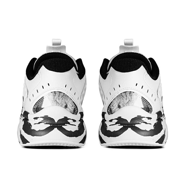 Anta Ink Wash Cushioning Slip Resistant Abrasion Resistant Breathable Low Top Running Shoes Men's White Black 112047760-4
