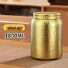Pure Titanium Hammered Tea Canister with Magnetic Seal