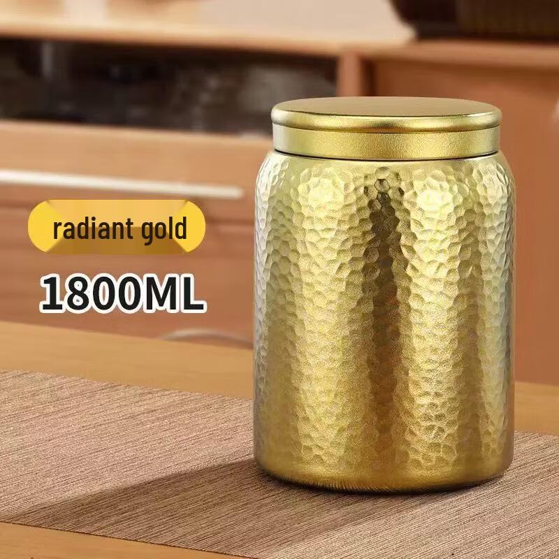Pure Titanium Hammered Tea Canister with Magnetic Seal