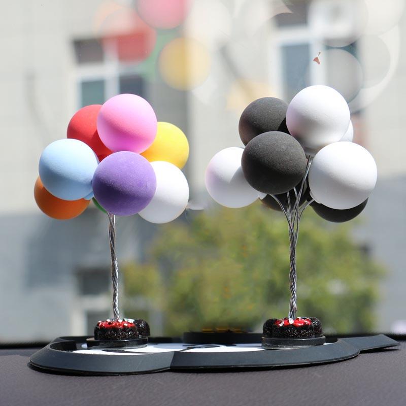 Love Balloon Bobblehead Car Dashboard Ornament Cute Spring Shaking Head Interior Decoration Auto Accessory