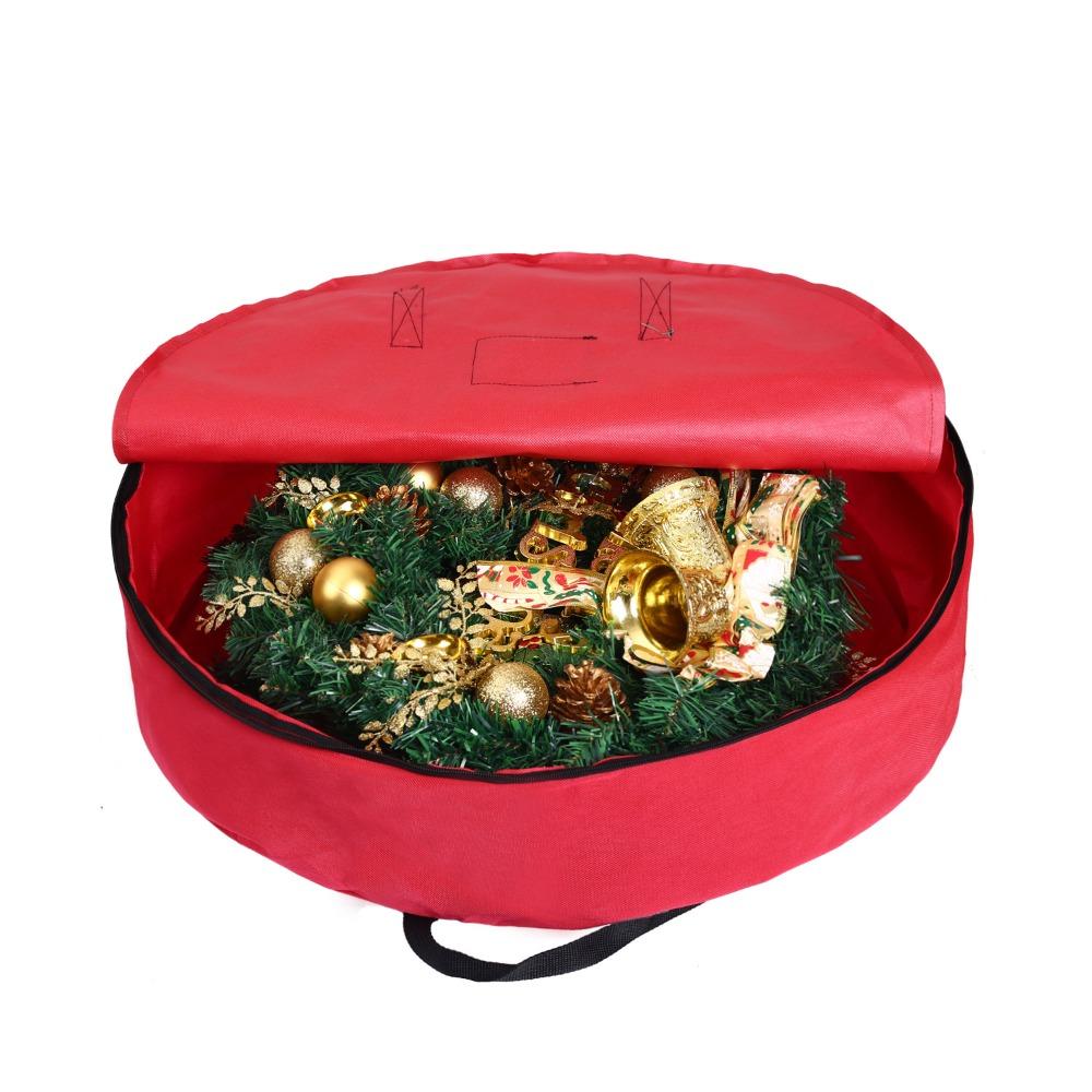 Large Capacity Christmas Wreath Storage Bag Thicken Festival Garland Container  Christmas Stuff