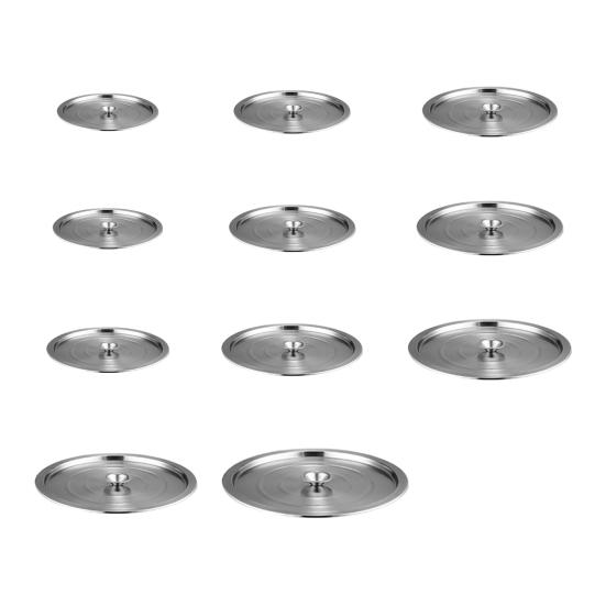 Yousheng Rostfritt Stål Grytlock Universellt Ångtåligt Lock Värmetåligt Knopphandtag Lättlyftande Lock för Burk och Grytor Köksredskap