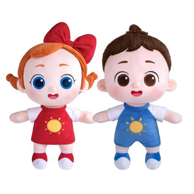 BabyBus Ria Chacha Plush Toy Set (2 Pieces) Approx. 32cm, GirlBoy, Soft and Fluffy, Big Size, Children's Toy, Gift, Ages 0-4