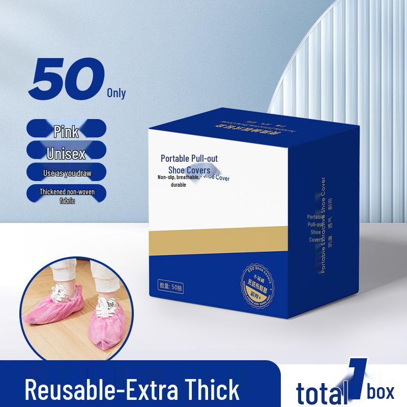 Waterproof Non-Slip Disposable Shoe Covers: Thick, Wear-Resistant, Non-Woven Foot Covers for Indoor Use