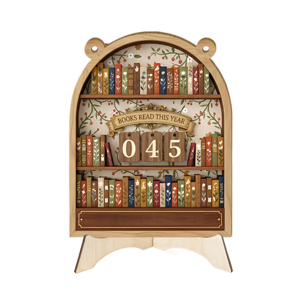 Ретро Деревянный Трекер Чтения Книг Вместимость 999 Книг Книга Записей Чтения Ежедневный Аксессуар для Любителя Книг