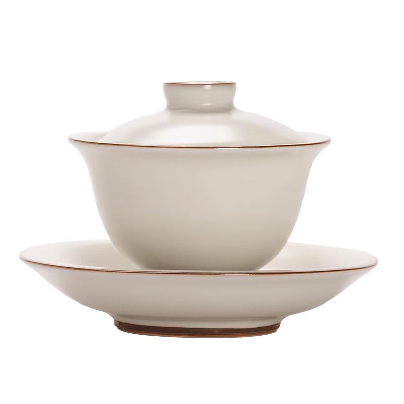 Chaxun Ru Kiln Ceramic Gaiwan Tea Bowl Set