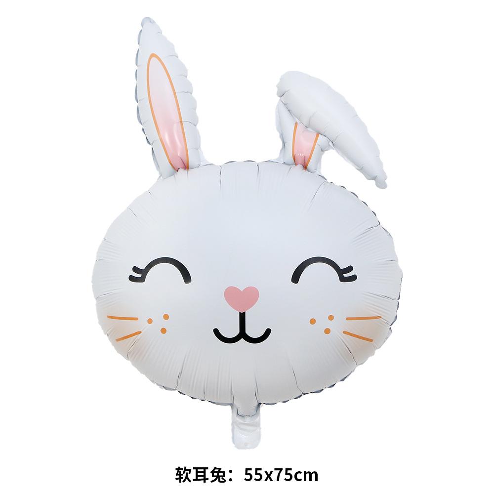 1/5Pcs Easter Balloon Party Supplies Cute Bunny Easter Balloons Spring Themed Easter Bunny Birthday Party Decoration