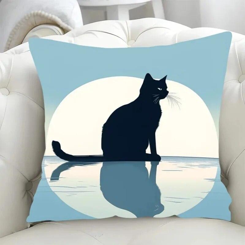 Car Living Room Sofa Cushion Cover Simple Couple Character Scene Pillow Cover Luxury Home Decoration Pillow Cover