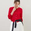 KELLY DONAHUE Breeze Color Round Cardigan Red