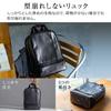 Sanwa Direct Business-Rucksack, Hergestellt in Japan mit Okayama-Denim und Toyooka-Näharbeit, Wasserabweisend, 10 Taschen, Schwarz, 200-BAG165BK
