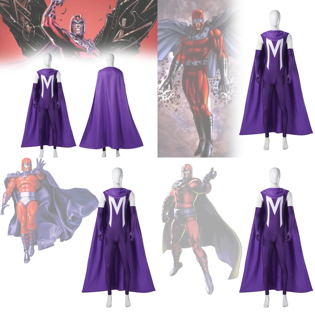 Versatile And Stylish Magneto Cosplay Costume Bodysuit For Gaming And Comic Con Events