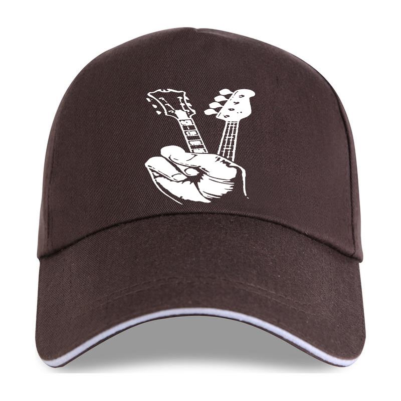 Hipsterska drukarka do gitary basowej. Bawełniana czapka z daszkiem w rozmiarze unisex. Czapka z daszkiem FINGER GUITAR. unisex