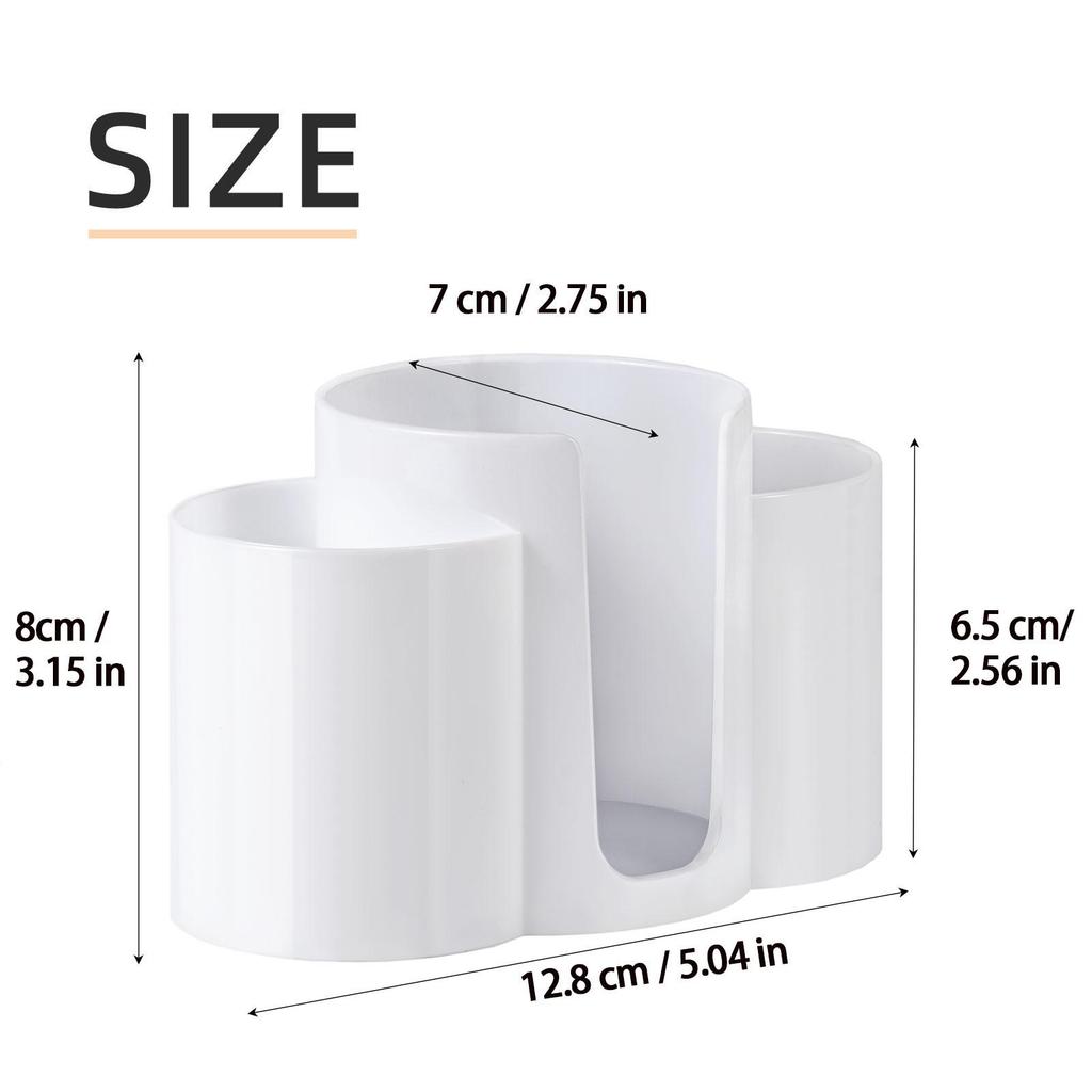 3-in-1 Cotton Pad & Makeup Organizer with Swab, Toothpick, Floss, & Puff Storage