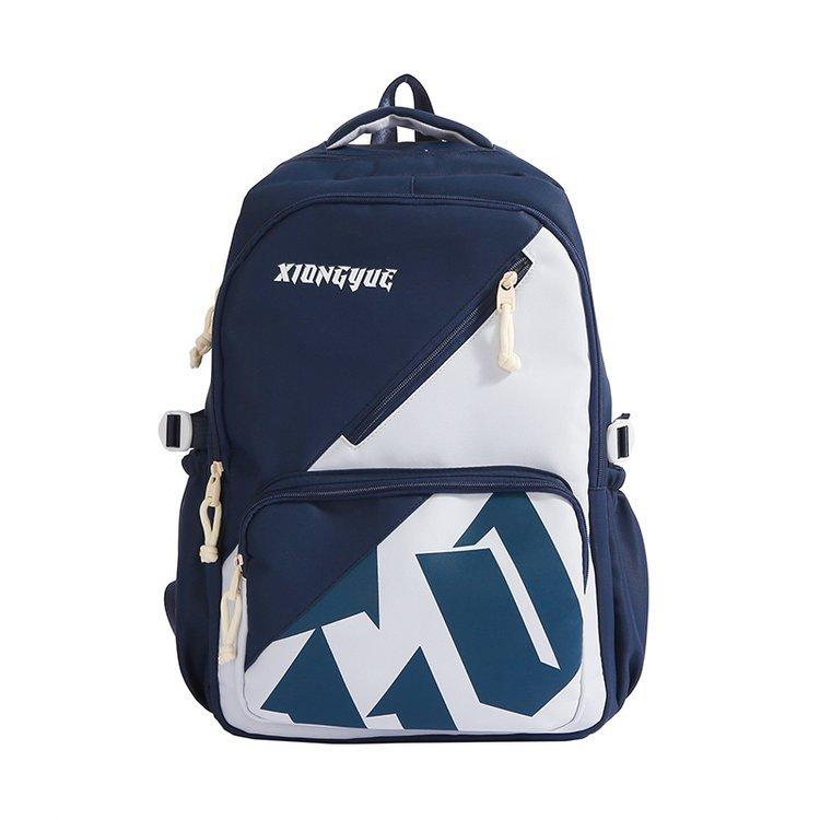 Schoolbag Korean version of the new large-capacity couple letter simple casual versatile schoolbag junior high school college student backpack