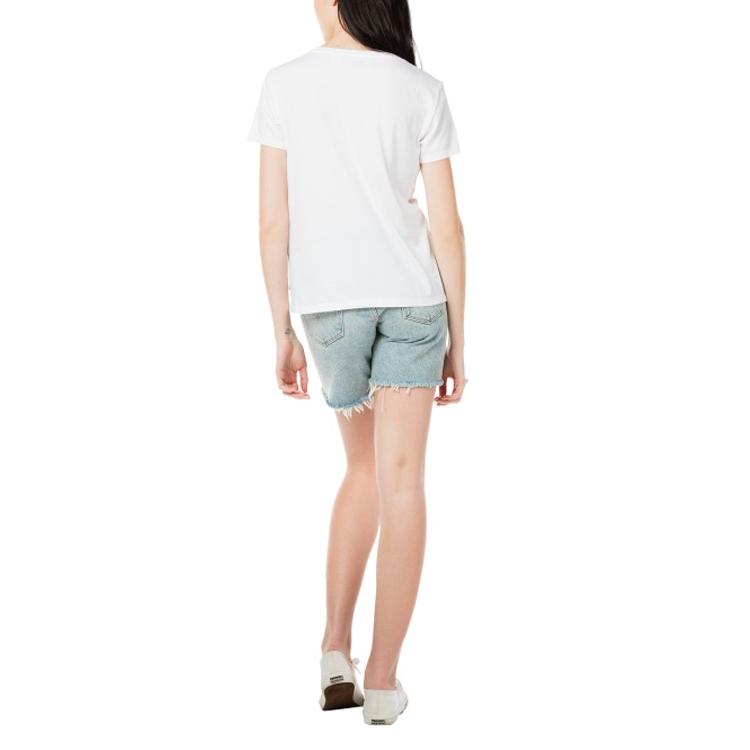 Футболка с круглым вырезом и принтом логотипа Levis, женская, белая 17369-0053