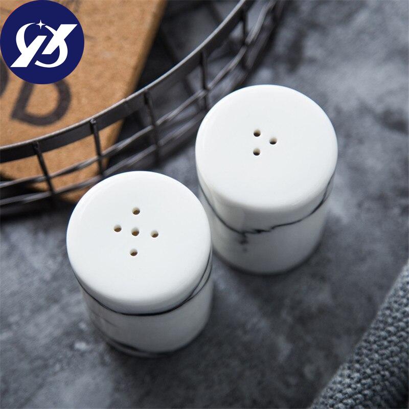 Keramická sada lahví na sůl a pepř na olej Mramorový vzor Olivy Sojové koření Láhve na ocet Svatební lahůdky Kuchyňské nástroje