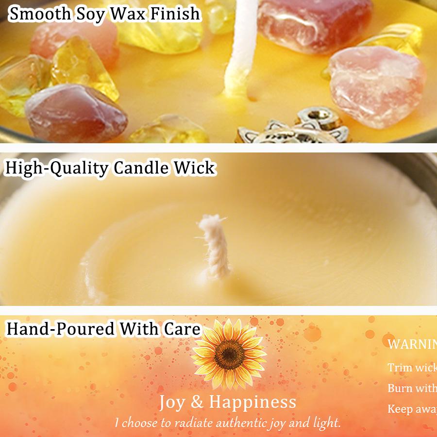 Scented Candles 3oz Law of Attraction Joy Happiness Manifestation Energy Boosting Christmas Home Decoration Candle Holders Gift
