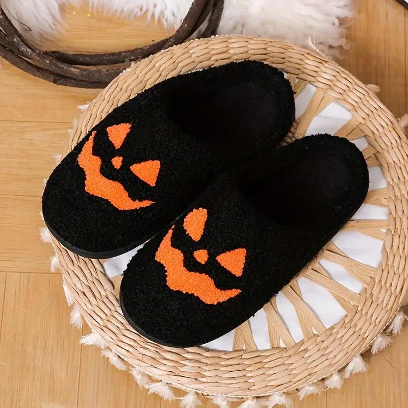 E-commerce Pumpkin Autumn and Winter Men and Women Couple Cotton Slippers Home Indoor Cute Thick Bottom Cartoon Non-slip