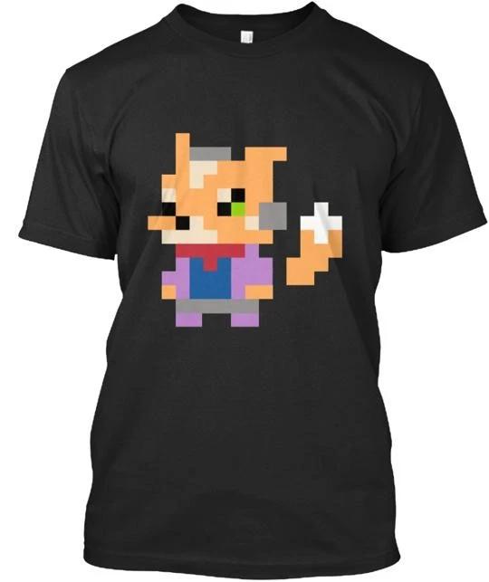 Blue Pixel Fox TTshirt Made in the USA Size S to 5XL L