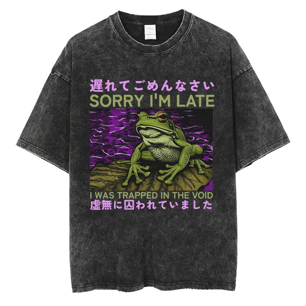 Ich will einen perfekten Körper Ich will eine perfekte Seele T-Shirt Lustige Capybara im japanischen Stil Vintage-gewaschenes T-Shirt Herren Oversized T-Shirts Oberteile