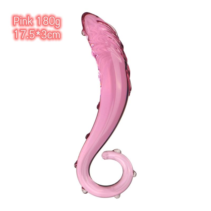VaHppy Atypical  Seahorse Transparent/Pink Glass Dildos Penis  Masturbators for Women Gay Sex Toys  Anal Plugs Adult Products