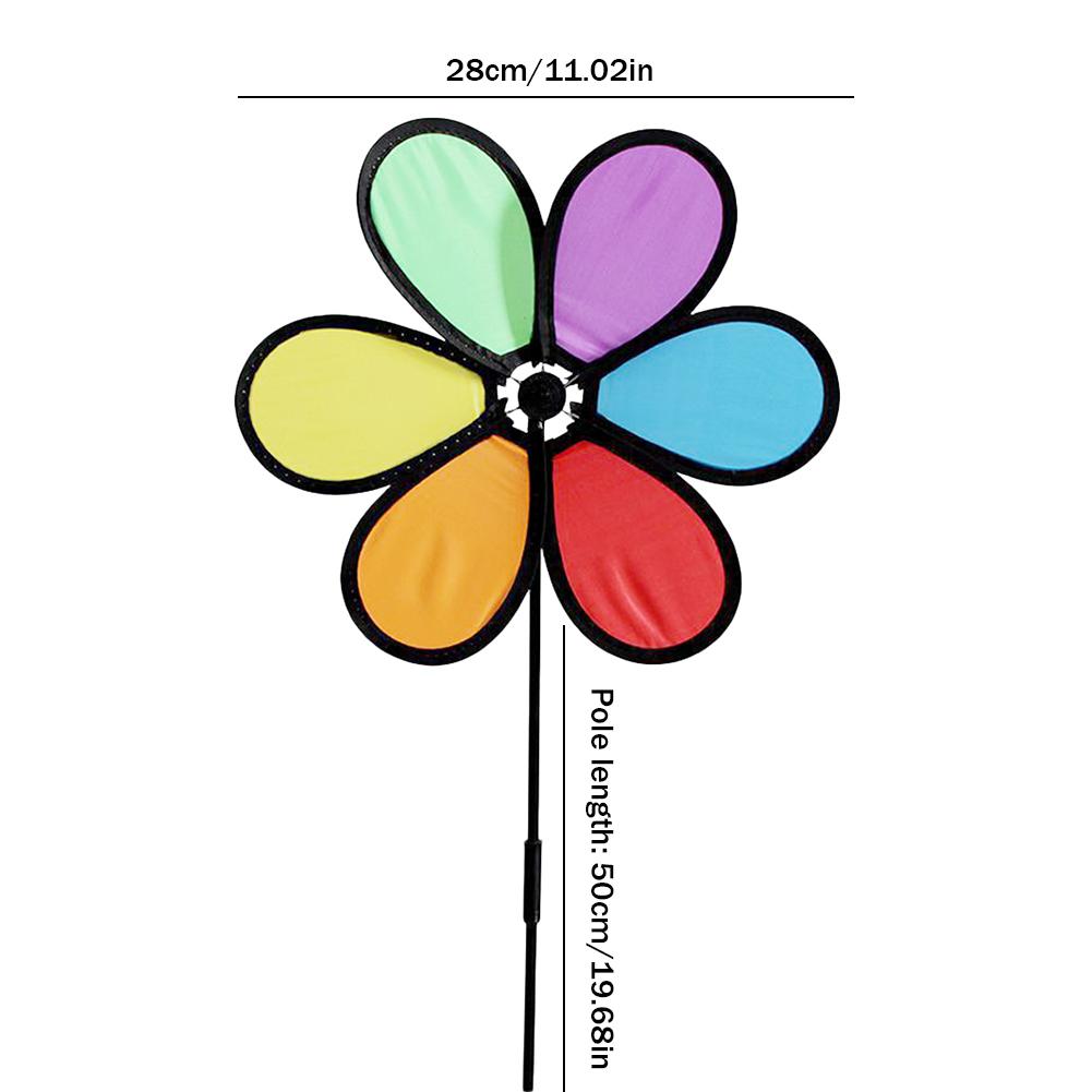 1-3PCS Garden Wind Spinner Portable Decoration Windmill Spinners Cloth Flower Spinners Outdoor Kids Toy for Garden Lawn Yard