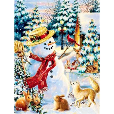 5D-Diamant-Malerei, Schneemann, DIY-Handbuch, Hobby, Diamant-Stickerei, Kreuzstich