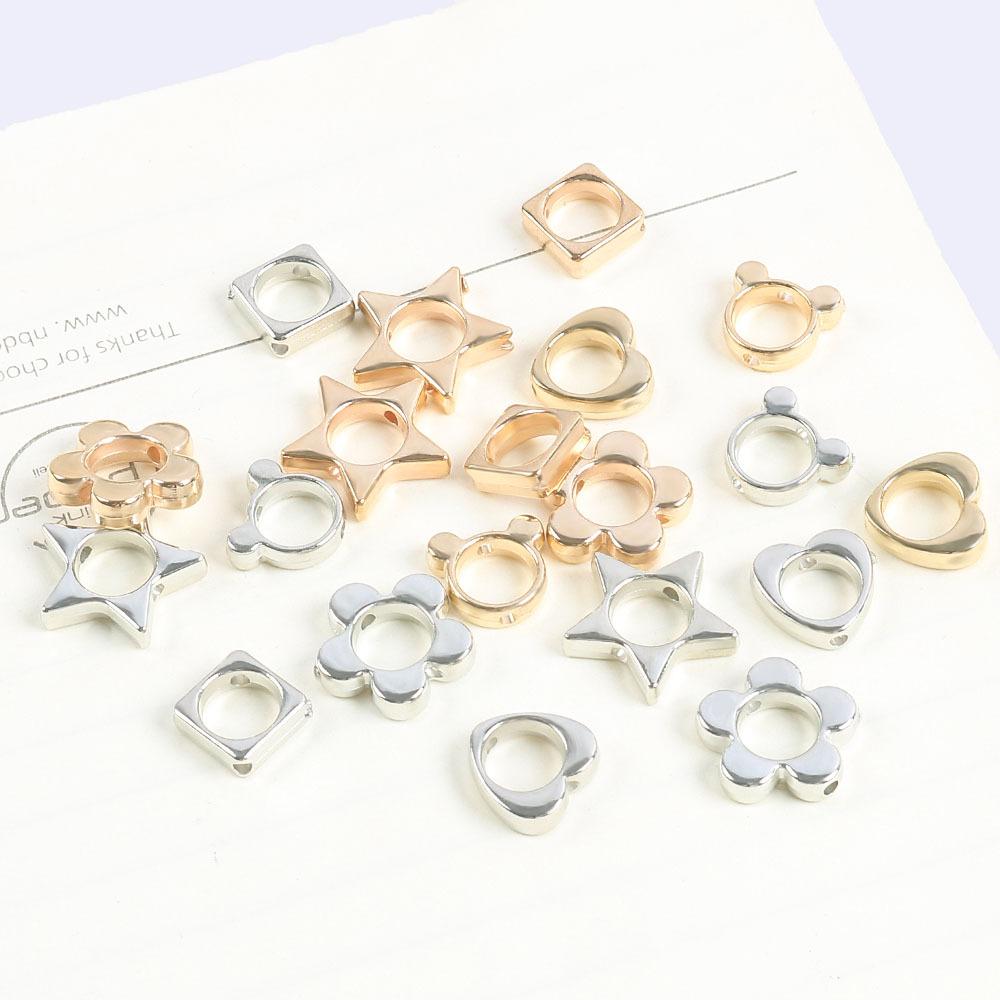 Ccb Gold Electroplated Cat Head Star Love Flower Square Spacer Beads Diy Necklace Bracelet Earrings Jewelry Accessories