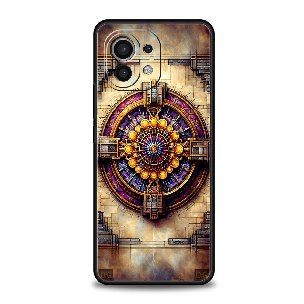 

Ретро Круглый Дизайн Тотема Чехол для Телефона для Xiaomi Mi 17 Pro Max 15 14 13 12 11 Ultra 15T 14T 13T 12T 11T Pro Lite Мягкий ТПУ 17 Pro Max