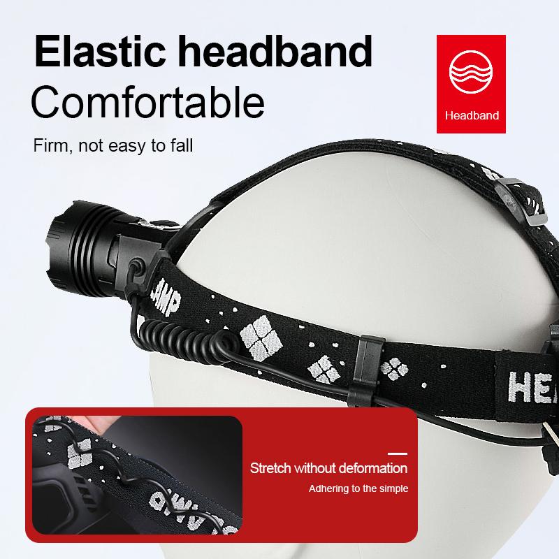 XHP199 Smart Sensing Headlamp Lightweight Portable Headlight Built-in Battery Rechargeable Head Flashlight Adjustable Waterproof Head Lantern