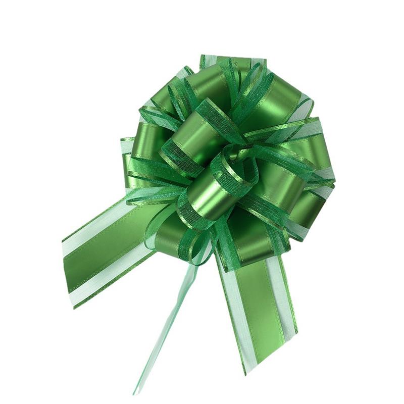 10-Pack Metallic Pull Bows for Gift Wrapping - 6 Inch Reusable Ribbon Bows, Large Instant Floral Decor Bows for Wedding, Christmas