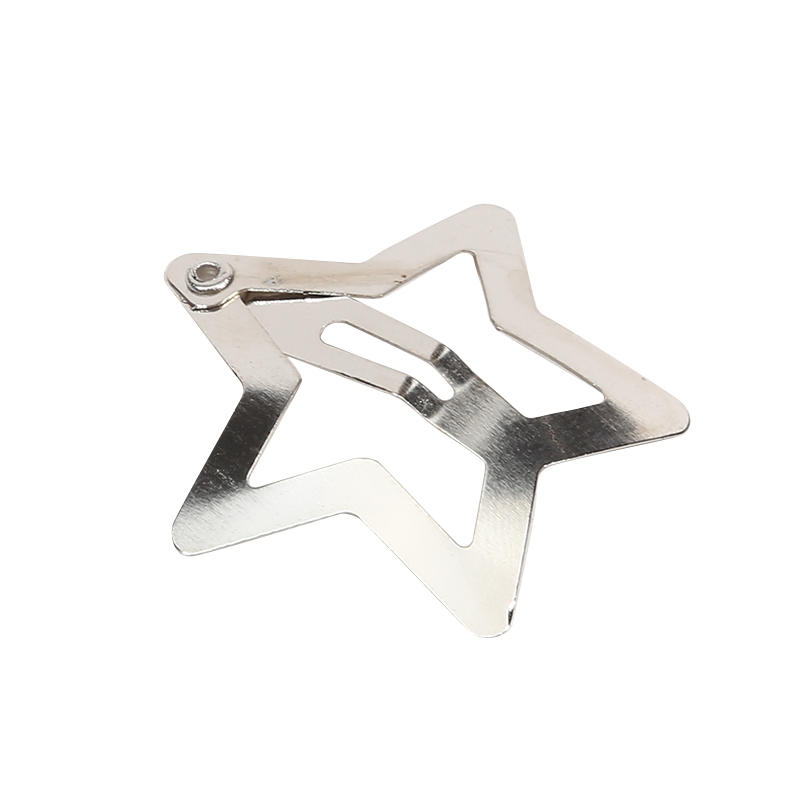 Y2K Star Hair Clips For Women Silver Colorful Barrettes Cute Metal Snap Clip Headdress Hair Accessories Trendy Simple Hairpin Fashion Jewelry Gift