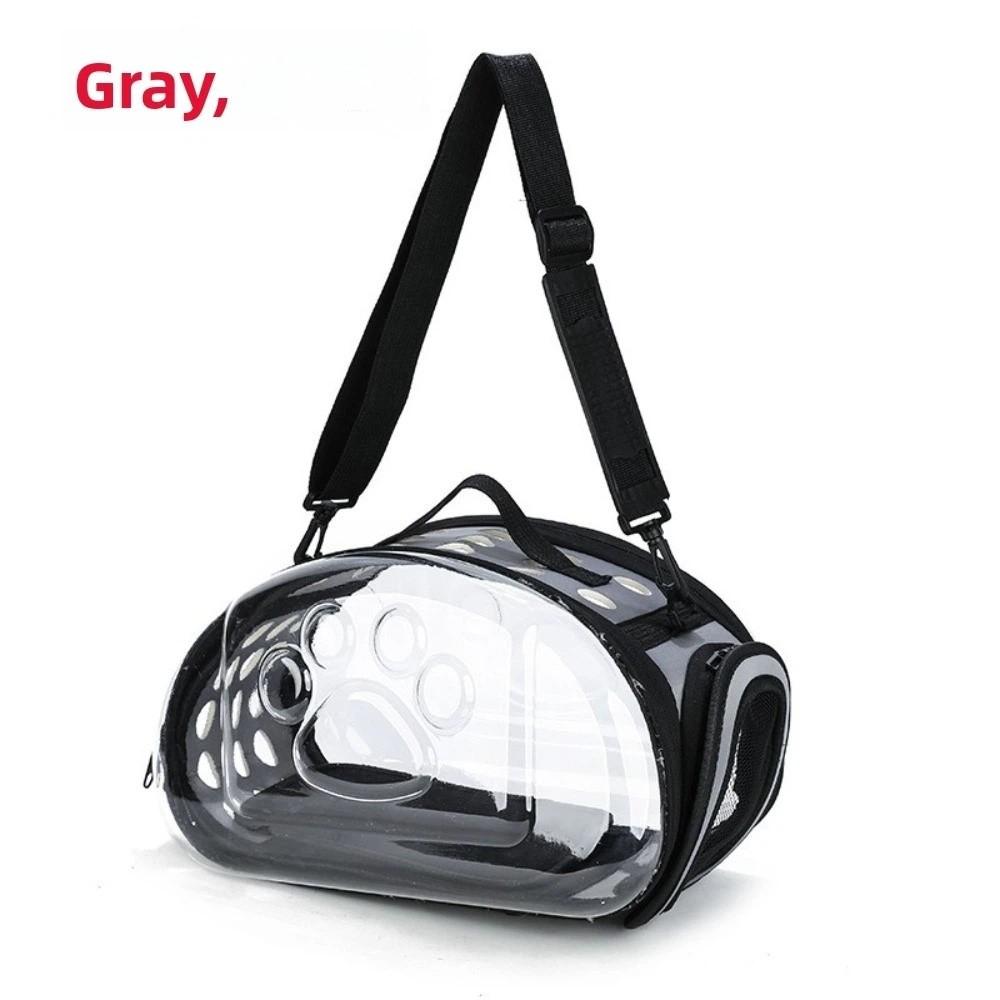Breathable Pet Shoulder Bag Transparent Large Capacity Pet Carrier Lightweight Foldable Portable Shoulder Strap Bag