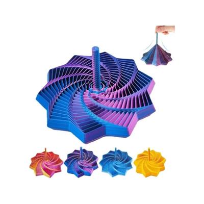 Expanded Sensory Fidget Star with Handles Model Colorful Fractal Fidget Hexagon Desktop Decoration